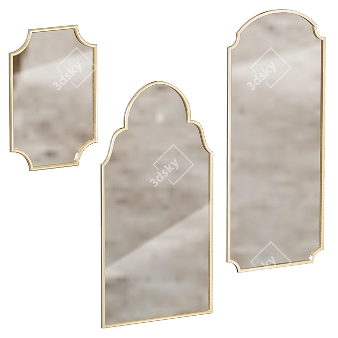 Cazarina Mirror Set Trio 3D model image 1