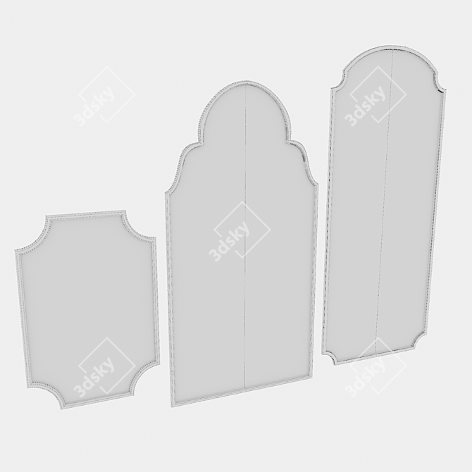 Cazarina Mirror Set Trio 3D model image 3