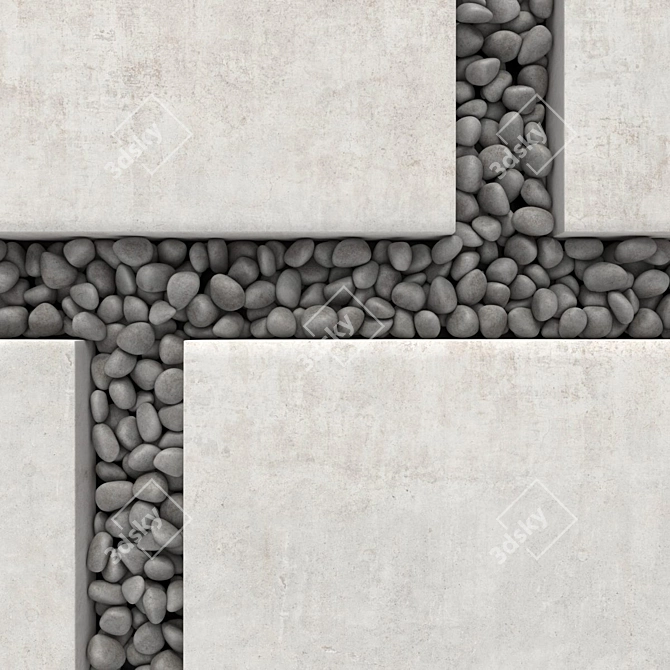 Smoothly Tiled Paving Pebble Model 3D model image 5