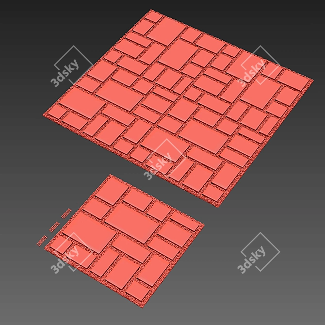 Smoothly Tiled Paving Pebble Model 3D model image 6