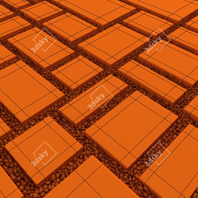 Smoothly Tiled Paving Pebble Model 3D model image 7