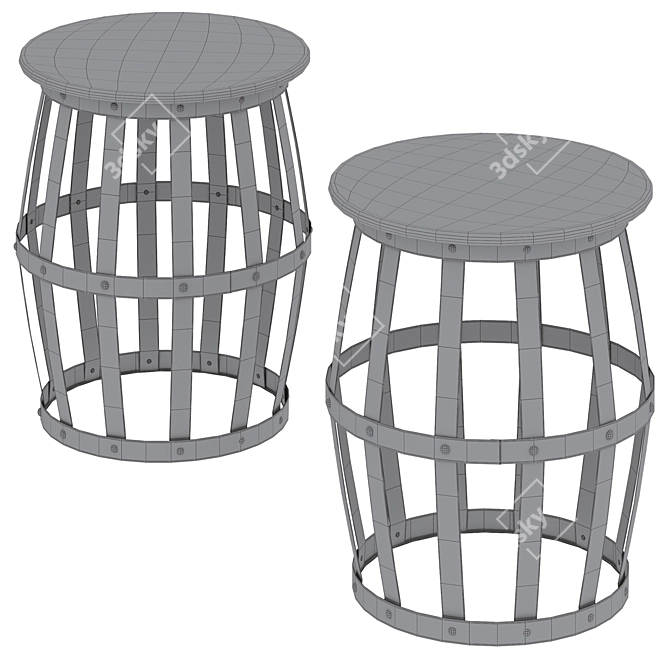 Safavieh Rinaldo Side Table 19 3D model image 4