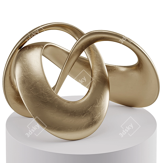 Infinity Loop Art Sculpture 3D model image 4
