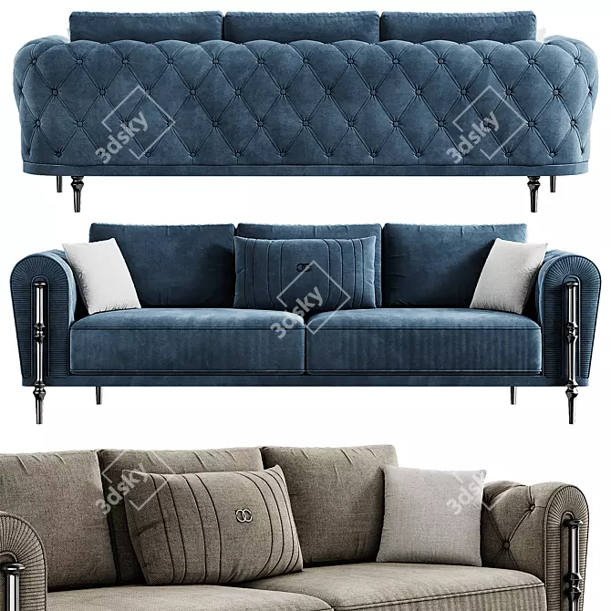 Luxury Arven Sofa Set in Millimeters 3D model image 2