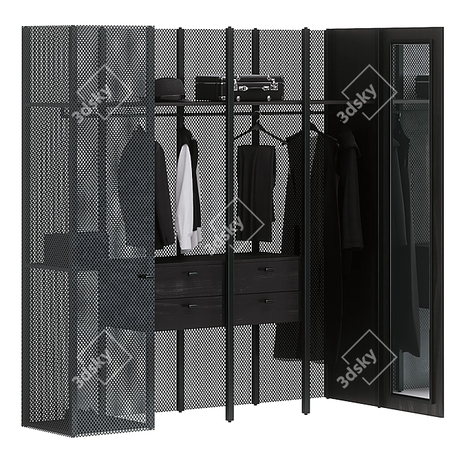 Industrial Loft Entryway Set 3D model image 1