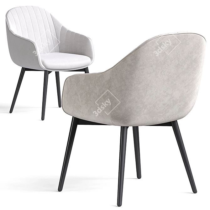 Modern Kanto Dining Table Set 3D model image 3