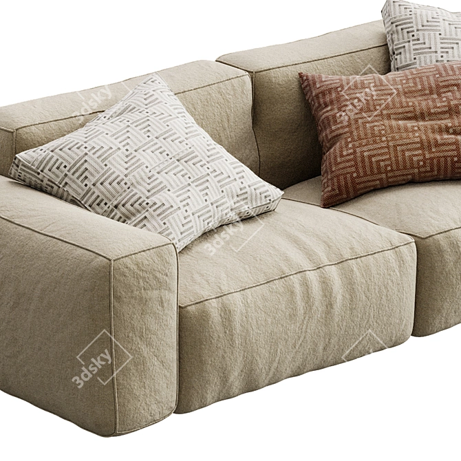 Modern Minimalistic Sofa Design 3D model image 2