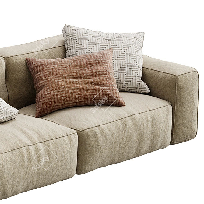 Modern Minimalistic Sofa Design 3D model image 6