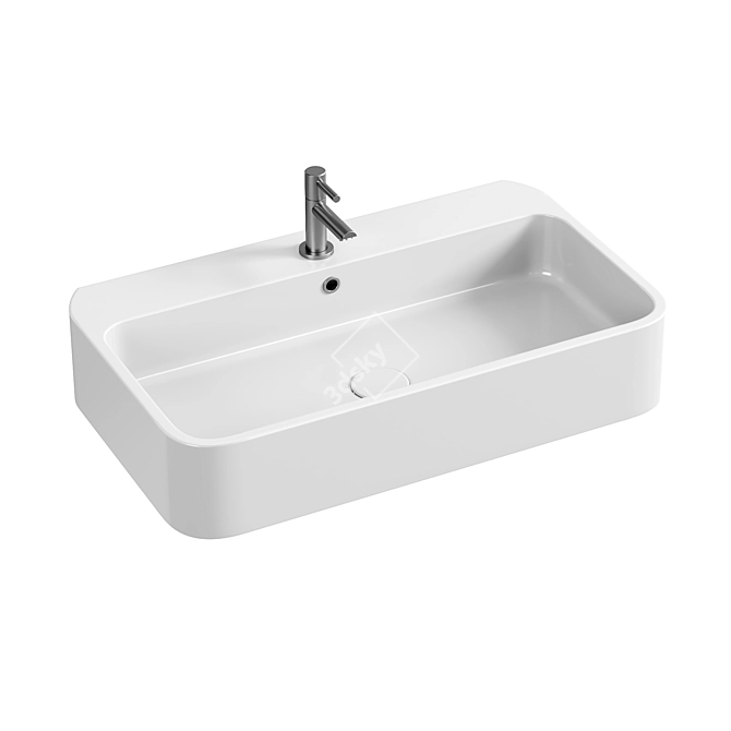 AXA Cosa Ceramic Washbasin 3D model image 2