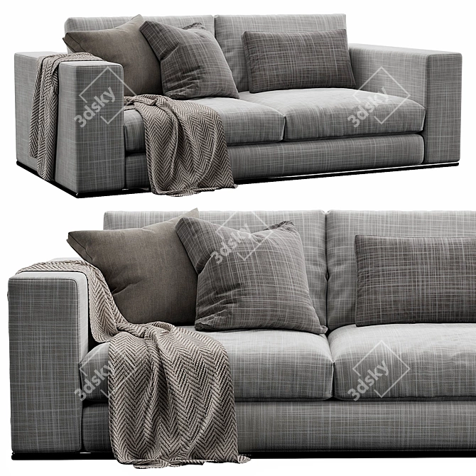 Modern Design Sofa Set 3D Model 3D model image 2