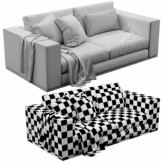 Modern Design Sofa Set 3D Model 3D model image 5