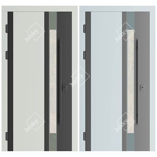 Modern Outdoor Entry Door 3D model image 2