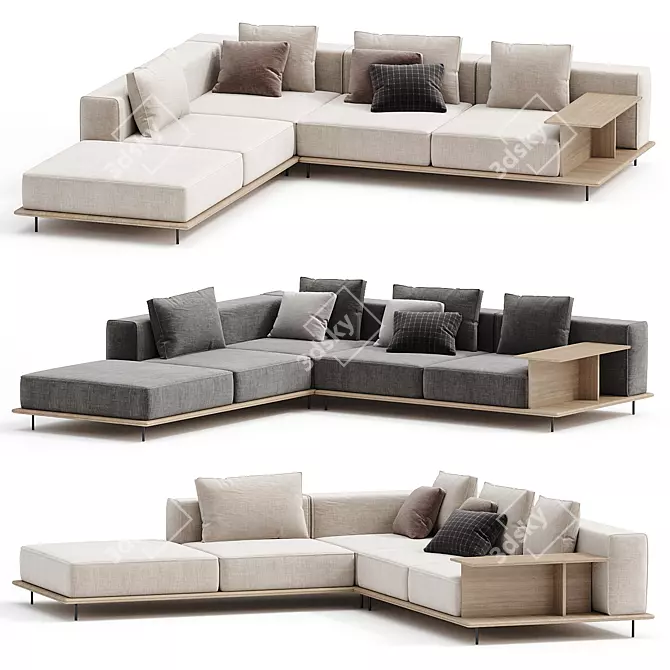 Corner Sofa Brera Poliform 3D model image 2