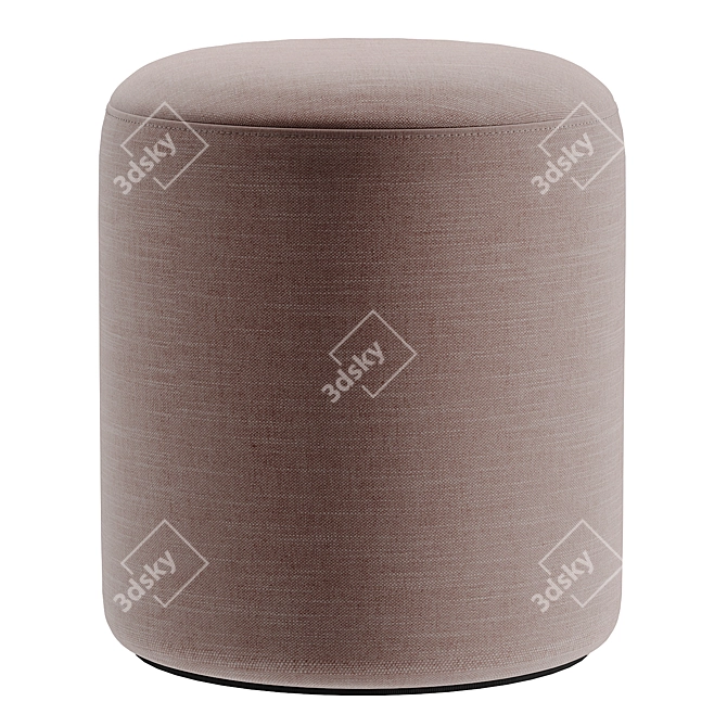 Auburn Round Ottoman West Elm 3D model image 4