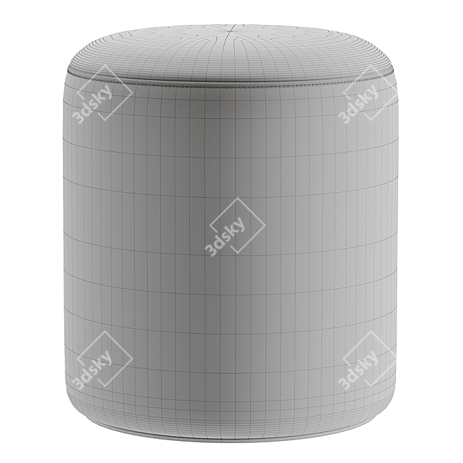Auburn Round Ottoman West Elm 3D model image 5