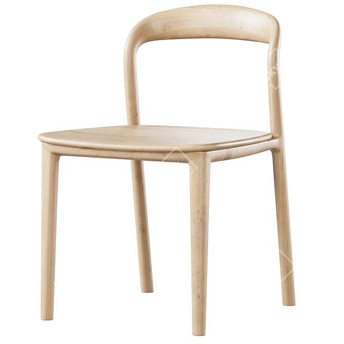 Modern Lugano Chair, Armless 3D model image 1