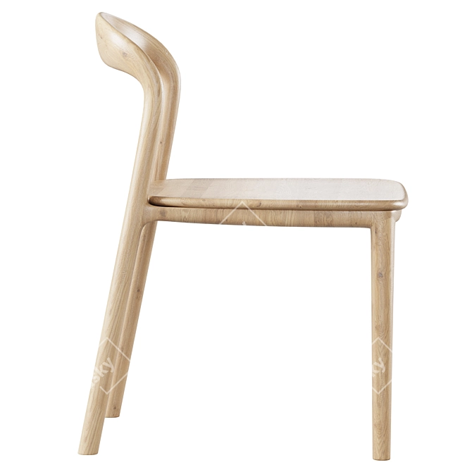 Modern Lugano Chair, Armless 3D model image 2
