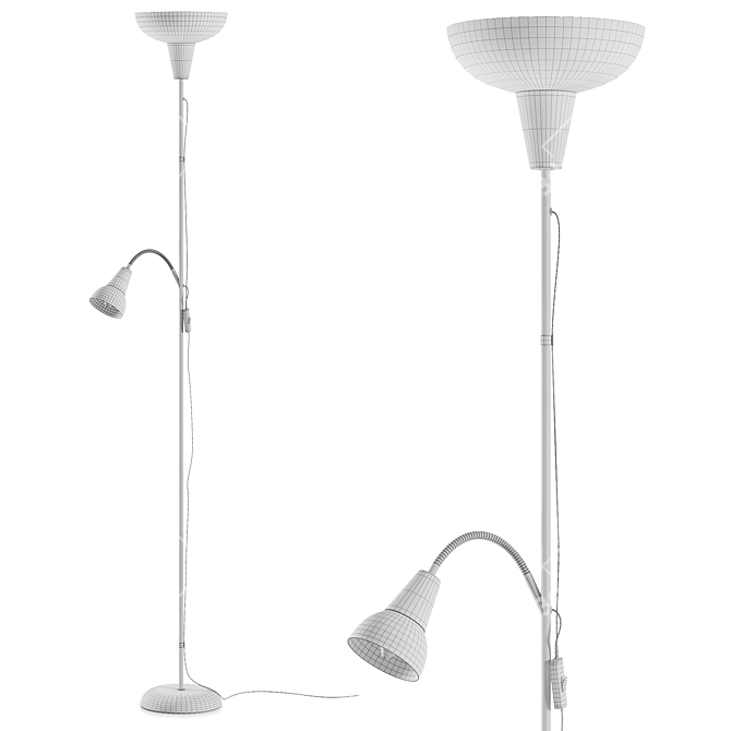 TAGARP Floor Uplighter Lamp 3D model image 3