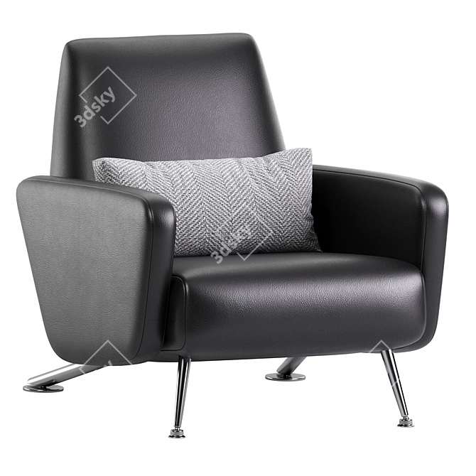 Modern Chic S.K. Armchair by Andrea Bonini 3D model image 5