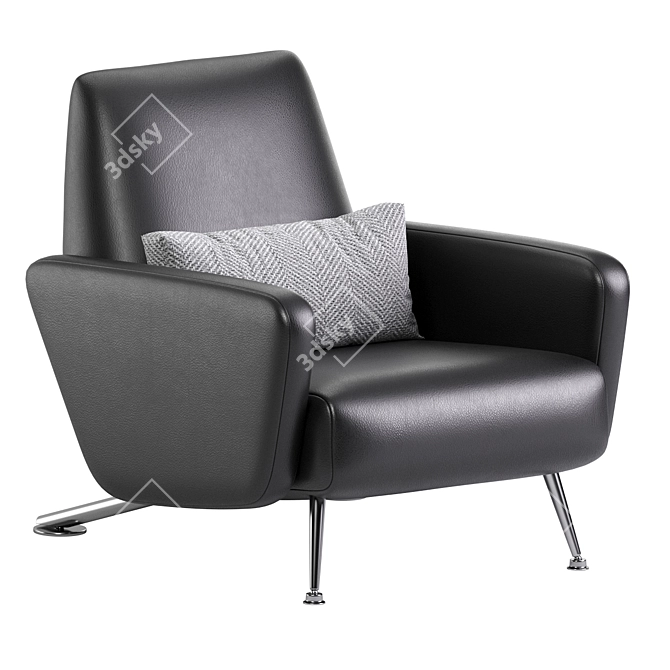 Modern Chic S.K. Armchair by Andrea Bonini 3D model image 6