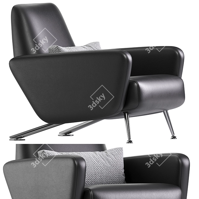 Modern Chic S.K. Armchair by Andrea Bonini 3D model image 2