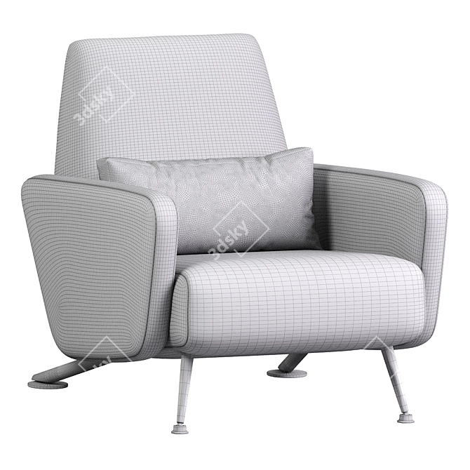 Modern Chic S.K. Armchair by Andrea Bonini 3D model image 4