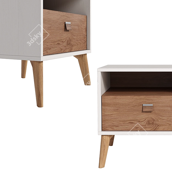 Modern Mayer Nightstand - Sleek Design 3D model image 2