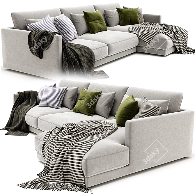 Modern Chaise Longue by Poliform 3D model image 3