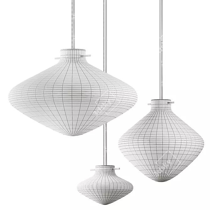 Elegant REPOSE Pendant Lamps LYFA 3D model image 5