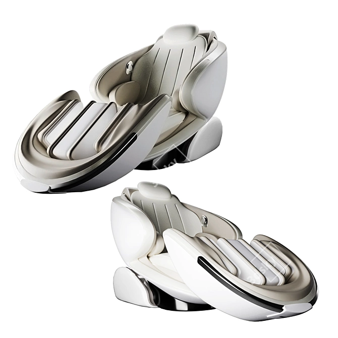 Futuristic Massage Chair Experience 3D model image 1