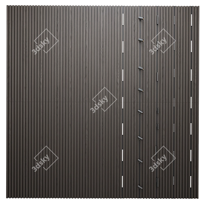Illuminated Decorative Ceiling Panel 3D model image 1