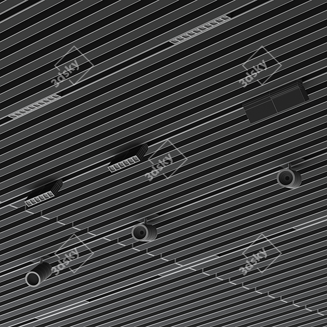 Illuminated Decorative Ceiling Panel 3D model image 3