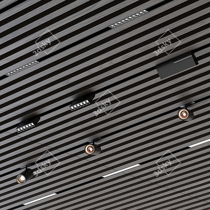 Illuminated Decorative Ceiling Panel 3D model image 4