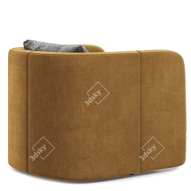 Colorful Parda Swivel Chair Set 3D model image 6