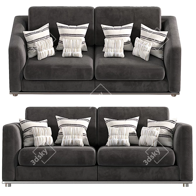 Modern 3-Piece Hamilton Sofa Set 3D model image 2