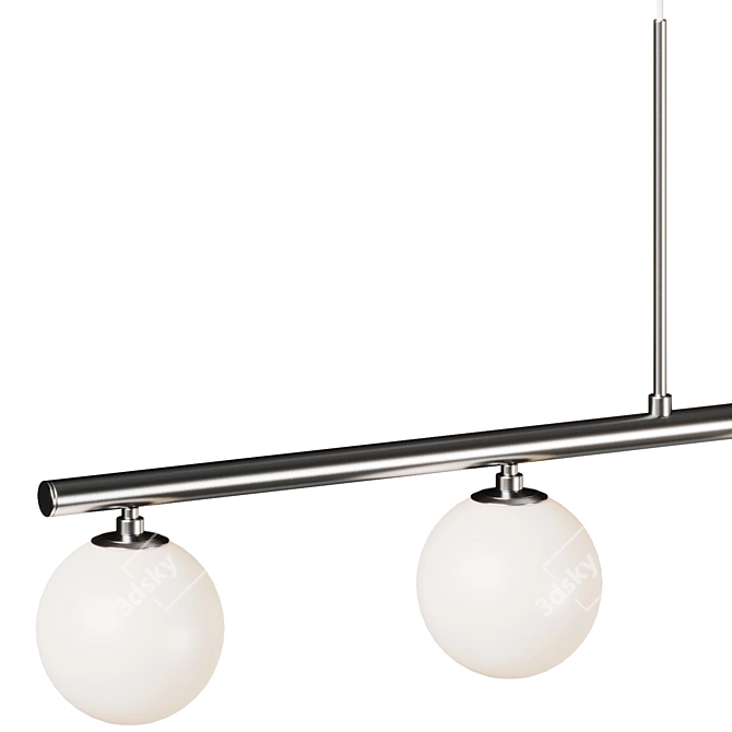 Modern Linear Suspension Lighting Fixture 3D model image 3