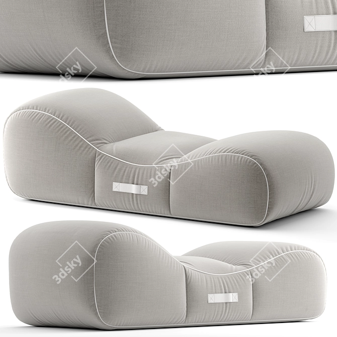 GART DUNE Fabric Spa Bed 3D model image 3