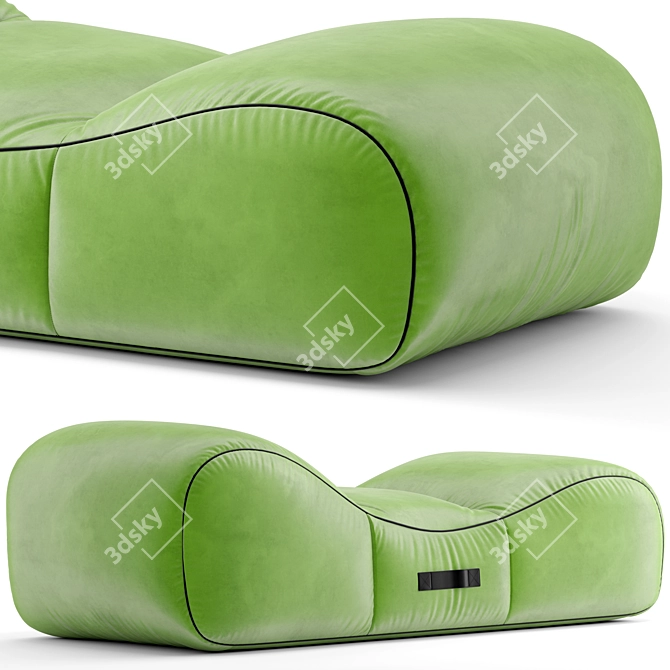 GART DUNE Fabric Spa Bed 3D model image 4