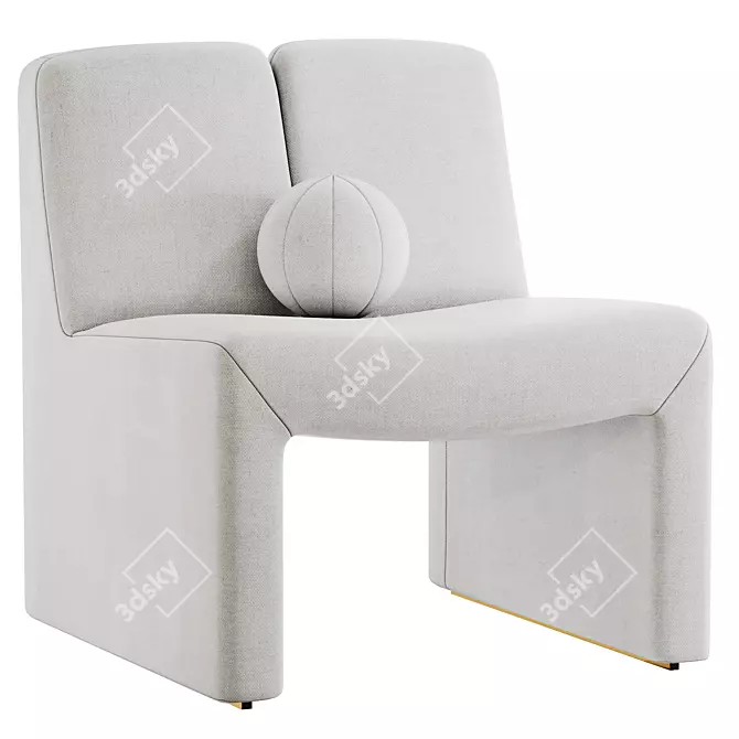 Eichholtz Macintosh Cream Boucle Chair 3D model image 2