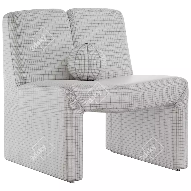 Eichholtz Macintosh Cream Boucle Chair 3D model image 6