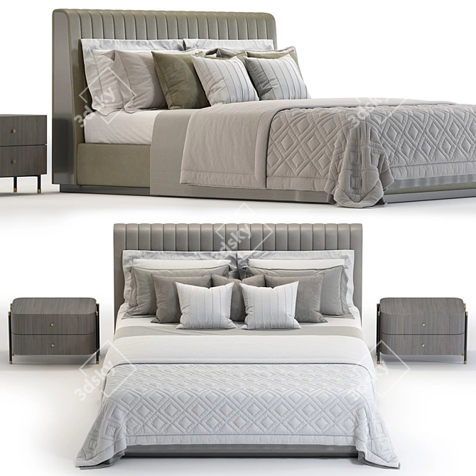HARRY Bed No.2 Premium Model 3D model image 3