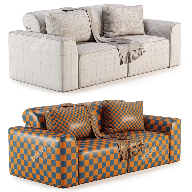 Elegant Corner Sofa Baivin Soft 3D model image 3