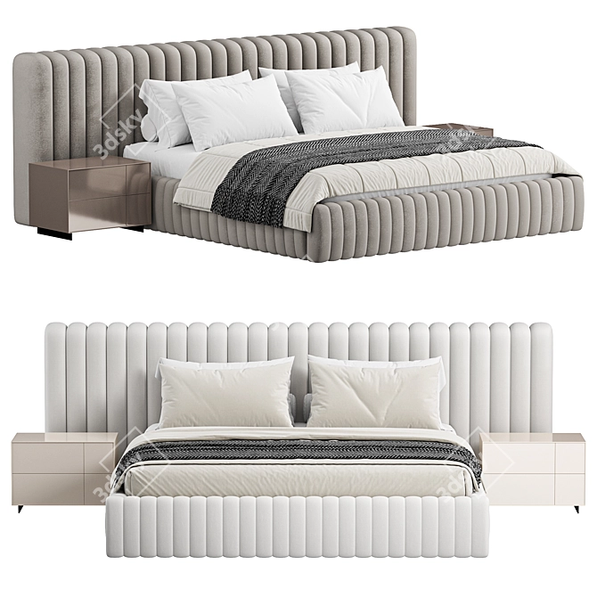 Elegant modern UNI_Bed 2015 3D model image 2