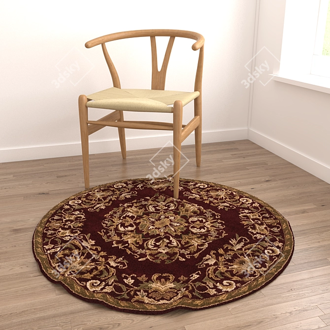 Round Rug Set for 3D Rendering 3D model image 2