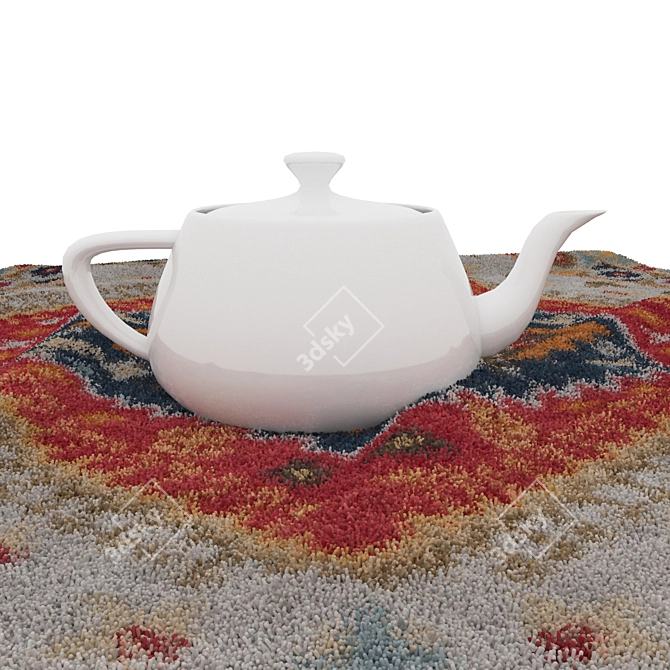 Round Rug Set for 3D Rendering 3D model image 5
