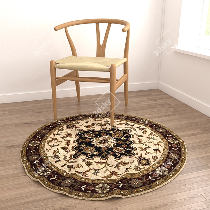 Round Rug Set for 3D Rendering 3D model image 6