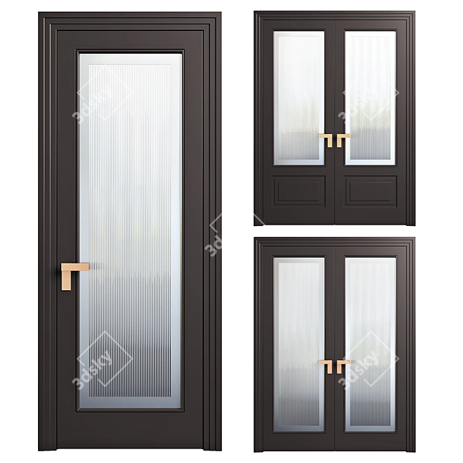 ROCCA Anthracite Doors 3D model image 1