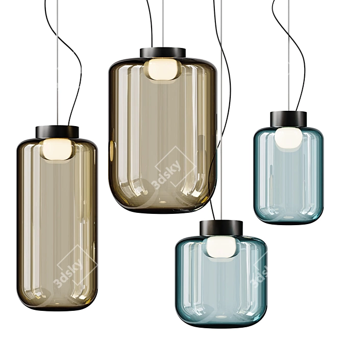Modern Xilo Pendant Lamp Set 3D model image 1