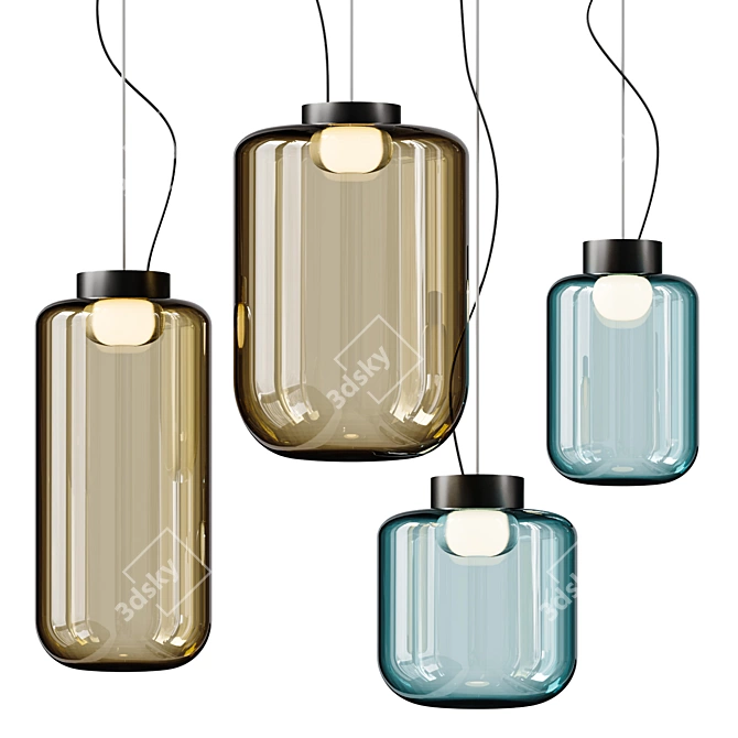 Modern Xilo Pendant Lamp Set 3D model image 5