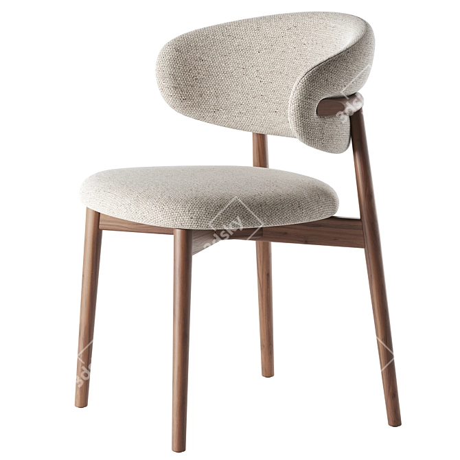 Sleek Oleandro Chair: V-Ray Ready 3D model image 1
